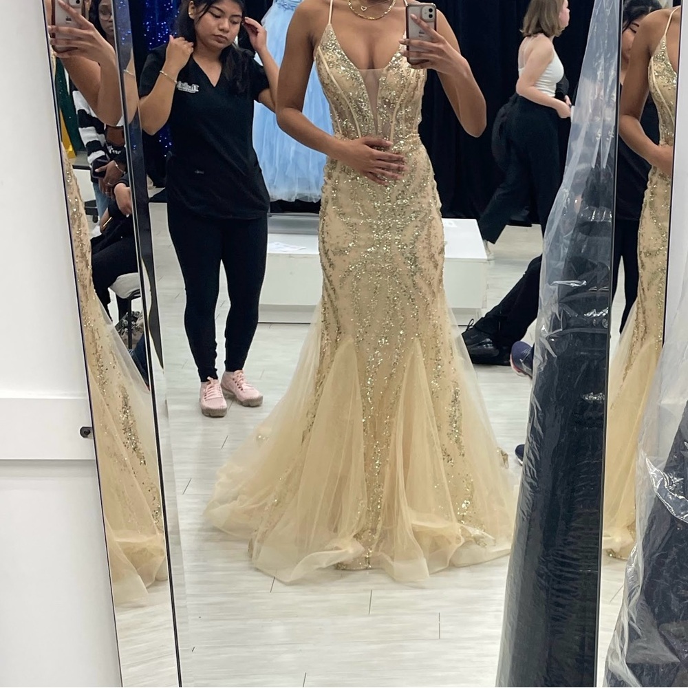 Royal Queen Collection Gold Prom Dress - Picture 6 of 8